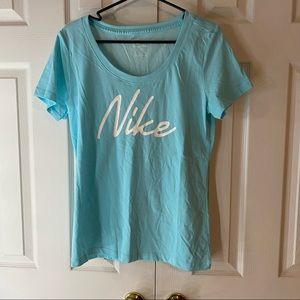 Blue Nike Short Sleeve Shirt